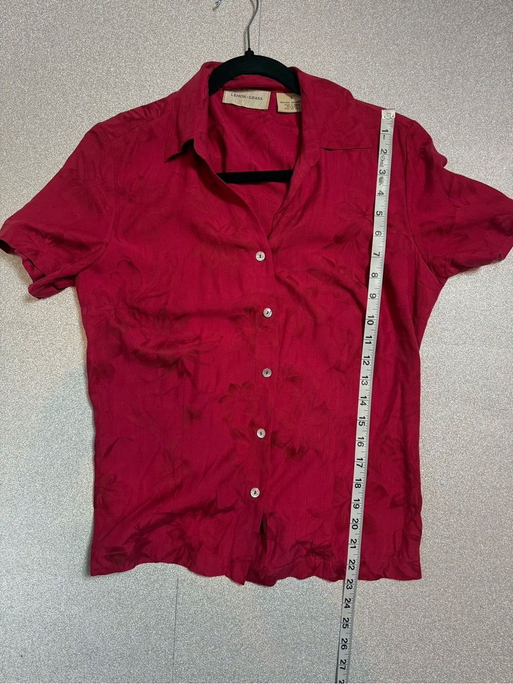 Short-Sleeve Two-Piece Pajama Set in Raspberry - Picture 4 of 8